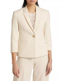 Shop Vince Crepe Single-Breasted Blazer at Saks Fifth Avenue