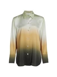 Shop Vince Dip-Dyed Silk Shirt at Saks Fifth Avenue