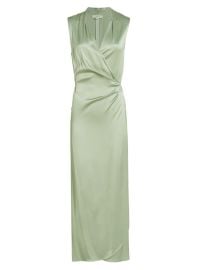 WornOnTV: Sharon’s long green silky wrap dress on The Young and the ...