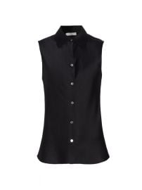 Shop Vince Silk Bias-Cut Sleeveless Shirt at Saks Fifth Avenue