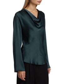 Shop Vince Silk Cowlneck Blouse at Saks Fifth Avenue