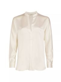 Shop Vince Silk Long-Sleeve Blouse at Saks Fifth Avenue