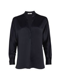 Shop Vince Silk Long-Sleeve Blouse at Saks Fifth Avenue