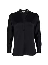 Shop Vince Silk Long-Sleeve Blouse at Saks Fifth Avenue