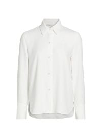 Shop Vince Silk Long-Sleeve Shirt at Saks Fifth Avenue