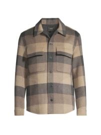 Shop Vince Splittable Plaid Wool-Blend Long-Sleeve Shirt at Saks Fifth Avenue