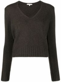 Shop Vince V-neck cropped cashmere jumper with Express Delivery - at Farfetch