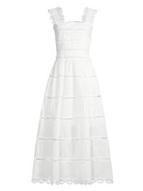 Shop Waimari Kate Eyelet Cotton Midi-Dress at Saks Fifth Avenue