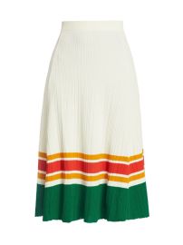 Shop Wales Bonner Harp Striped Plisse Midi-Skirt at Saks Fifth Avenue