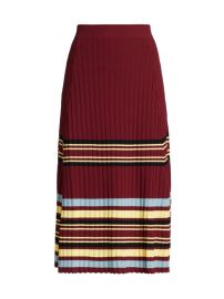 Shop Wales Bonner Wander Rib-Knit Midi-Skirt Saks Fifth Avenue at Saks Fifth Avenue