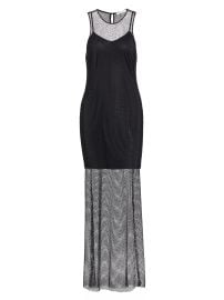 Shop Wayf Mika Crystal Mesh Maxi Dress at Saks Fifth Avenue