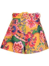 Shop ZIMMERMANN The Lovestruck paisley-print shorts with Express Delivery - at Farfetch