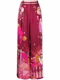 Shop ZIMMERMANN patterned wide-leg trousers with Express Delivery - at Farfetch