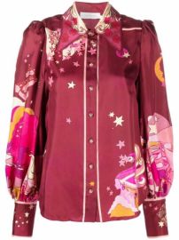 Shop ZIMMERMANN star-print button-up shirt with Express Delivery - at Farfetch