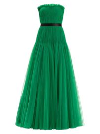 Shop Zac Posen Pleated Tulle Strapless Gown at Saks Fifth Avenue