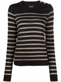 Shop ZadigampVoltaire Miss Stripes wool-blend jumper with Express Delivery - at Farfetch