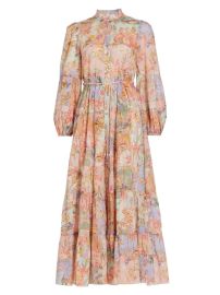 Shop Zimmermann Cira Tiered Cotton Tie-Waist Shirtdress at Saks Fifth Avenue