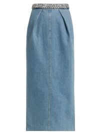 Shop Zimmermann Crush Embellished Denim Skirt at Saks Fifth Avenue