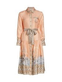 Shop Zimmermann High Tide Belted Silk Shirtdress at Saks Fifth Avenue