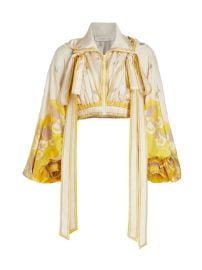 Shop Zimmermann High Tide Hooded Silk Crop Jacket at Saks Fifth Avenue