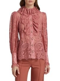 Shop Zimmermann Kaleidoscope Ruffled Lace Blouse at Saks Fifth Avenue