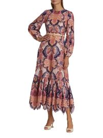 Shop Zimmermann Laurel Billow Embroidered Midi-Dress at Saks Fifth Avenue