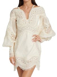 Shop Zimmermann Linen-Silk Blend Minidress at Saks Fifth Avenue