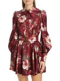 Shop Zimmermann Luminosity Belted Peony Silk Shirtdress at Saks Fifth Avenue