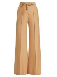 Shop Zimmermann Luminosity Belted Wool-Blend Flare Trousers at Saks Fifth Avenue