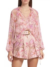 Shop Zimmermann Matchmaker Semi-Sheer Floral Blouse at Saks Fifth Avenue