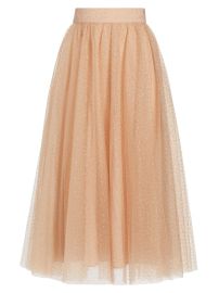 Shop Zimmermann Metallic-Dot Tulle Midi-Skirt at Saks Fifth Avenue