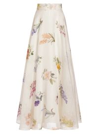 Shop Zimmermann Natura Linen-Silk Floral Maxi Skirt at Saks Fifth Avenue