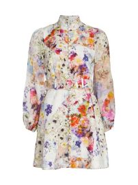 Shop Zimmermann Prima Floral Belted Shirtdress at Saks Fifth Avenue