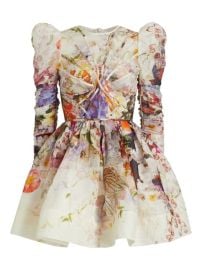 Shop Zimmermann Prima Panelled Floral Minidress at Saks Fifth Avenue