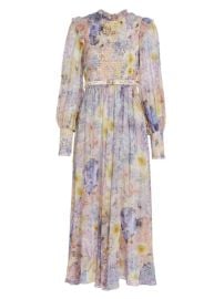 Shop Zimmermann Rhythmic Smocked Midi Dress at Saks Fifth Avenue