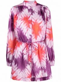 Shop Zimmermann Shelley tie-dye chiffon playsuit with Express Delivery - at Farfetch