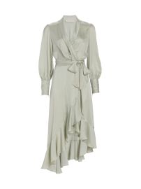 Shop Zimmermann Silk Wrap Midi-Dress at Saks Fifth Avenue