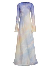 Shop Zimmermann Tama Long-Sleeve Silk Gown at Saks Fifth Avenue