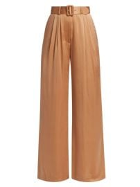 Shop Zimmermann Tuck Belted Silk Wide-Leg Pants Saks Fifth Avenue at Saks Fifth Avenue