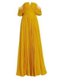 Shop Zuhair Murad Off-The-Shoulder Chiffon Gown at Saks Fifth Avenue