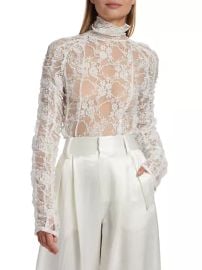 Shop anOnlyChild St Dorothy Lace Turtleneck Top at Saks Fifth Avenue