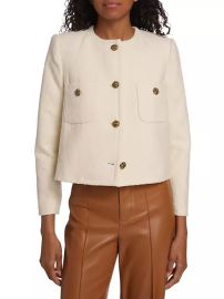 Shop bash Meredith Tweed Cotton-Blend Jacket at Saks Fifth Avenue