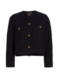 Shop bash Meredith Tweed Cotton-Blend Jacket at Saks Fifth Avenue