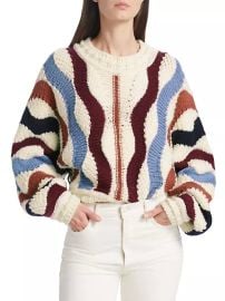 Shop bash Weber Wool Wave-Knit Sweater at Saks Fifth Avenue