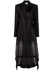 Shop black Alexander McQueen sheer overlay blazer with Express Delivery - at Farfetch