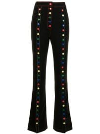 Shop black CHRISTOPHER JOHN ROGERS high-waisted button-detail trousers with Express Delivery - at Farfetch