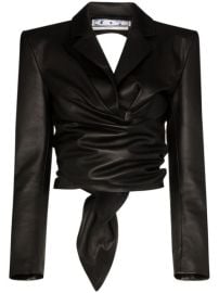 Shop black Off-White cropped cutout blazer with Express Delivery - at Farfetch