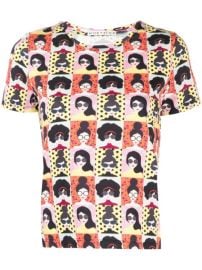 Shop black amp pink Alicex2BOlivia Stace Face-print cotton t-shirt with Express Delivery - at Farfetch