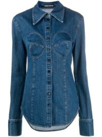 Shop blue Kwaidan Editions button-down denim shirt with Express Delivery - at Farfetch