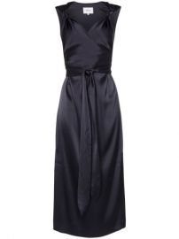 Shop blue Nanushka Shanti satin knotted strap dress with Express Delivery - at Farfetch